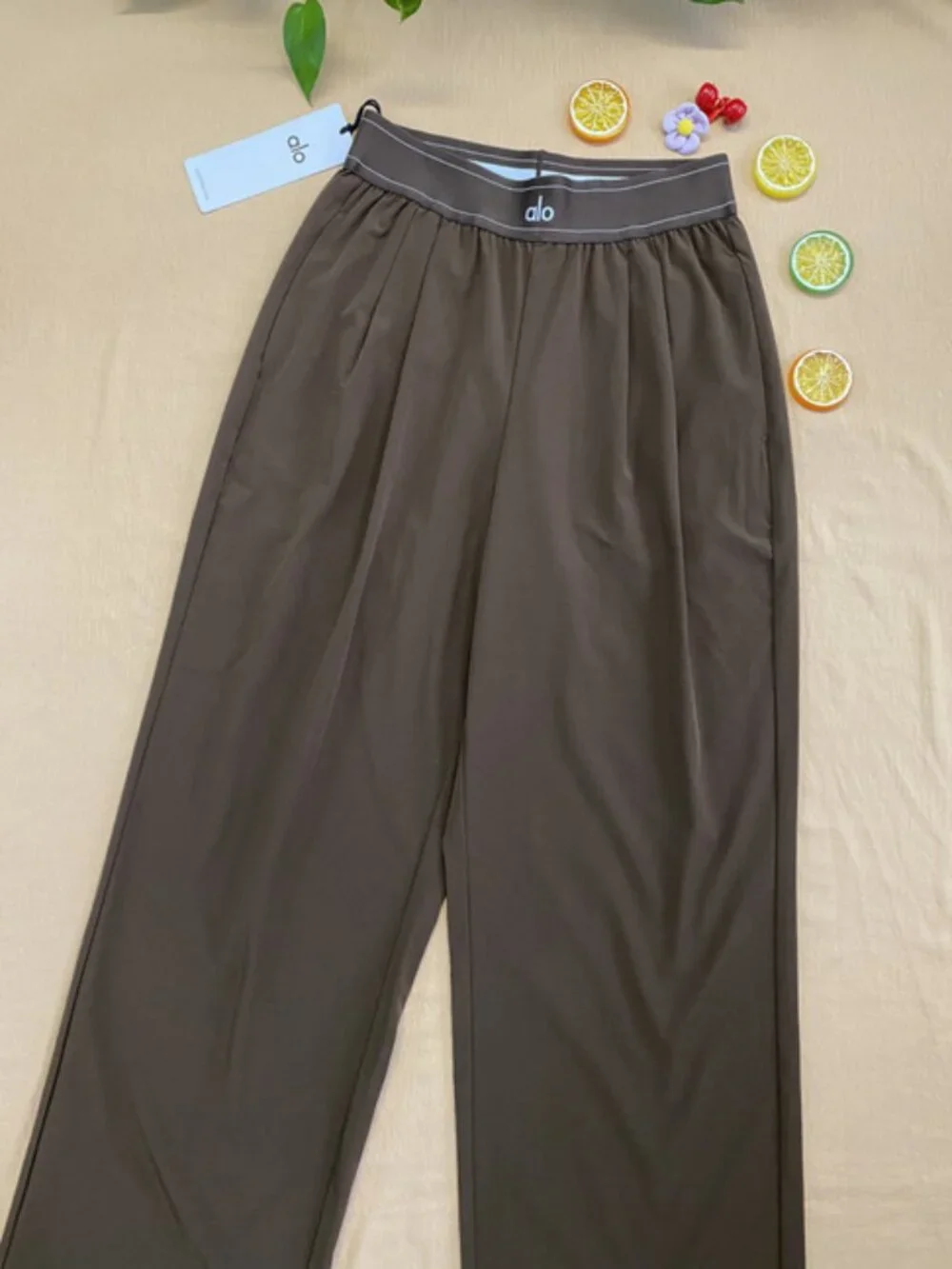 ALO Yoga Suit Up Brown Relaxed Fit Trouser😘Elevated Casual👑Must-Have